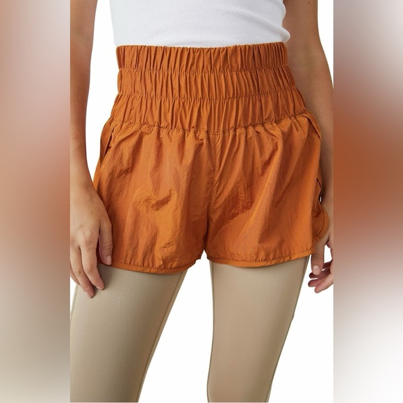 Free People The Way Home Shorts Burnt Orange Activewear Running Size Small - Picture 2 of 12